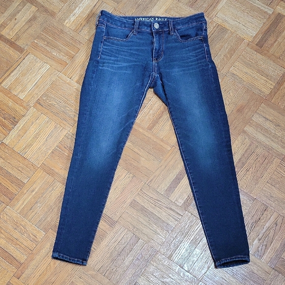 American Eagle Outfitters Blue 360 Super Stretch Jeggings SIZE 4 - Picture 1 of 8